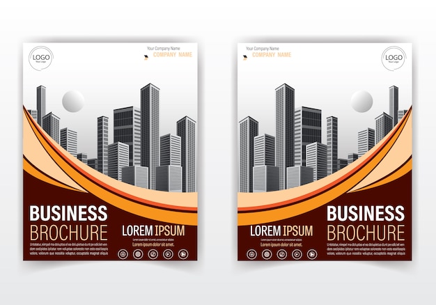 Modern Brochure and Cover Design Orange Color