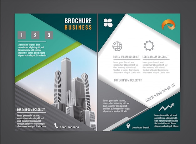 Modern brochure flyer design template.