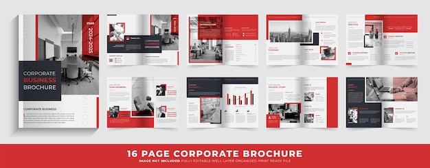 Modern brochure template design with minimal shapes multi pages business brochure design