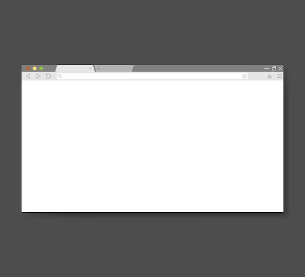 Modern browser window design isolated on white background Vector illustration