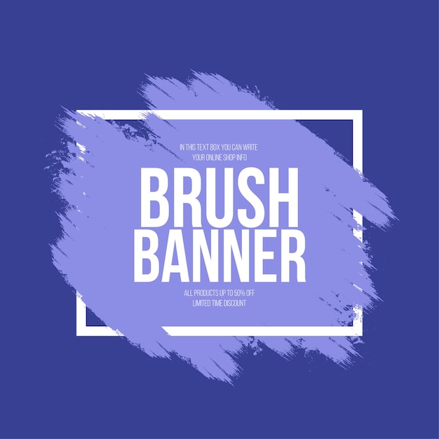 Modern Brush Stroke Banner Frame with Color of the year 2022