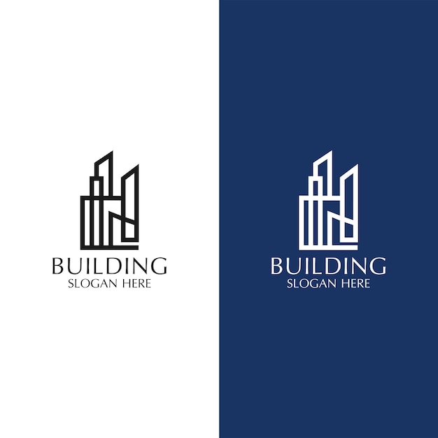 Modern building logo design icon template