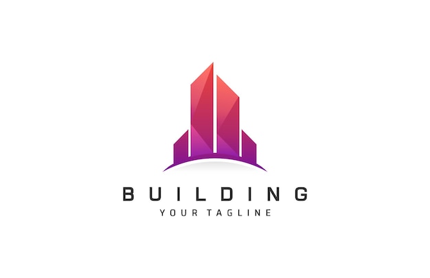 Modern building logo design vector template