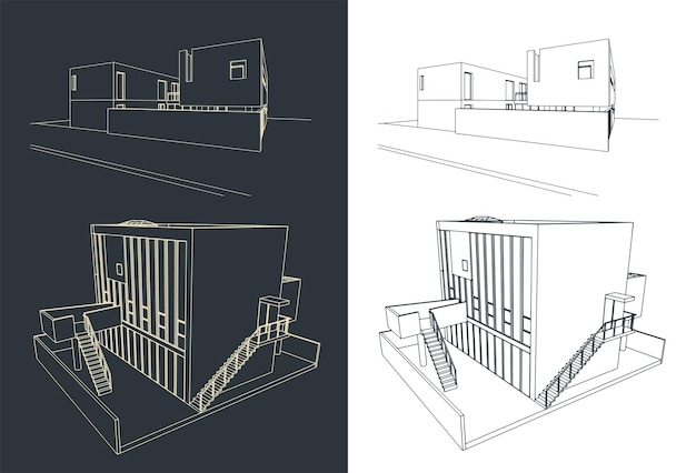 Modern buildings sketch