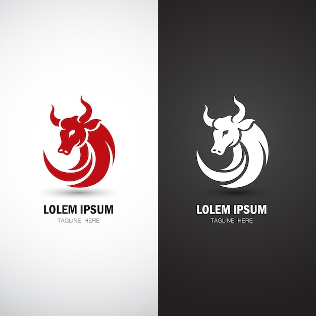 Modern bull logo template