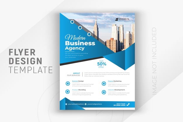 Modern business agency and 2 color gradient clean background or marketing business multipurpose flyer layout design template