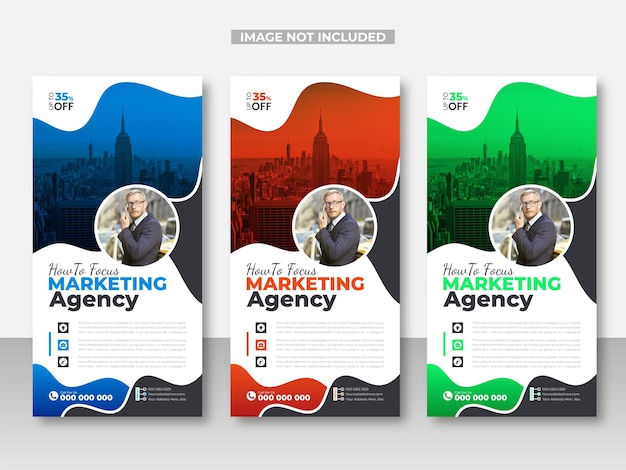 Modern Business Agency Dl Flyer design or corporate rack card