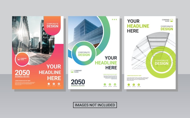 Modern business annual report collection template