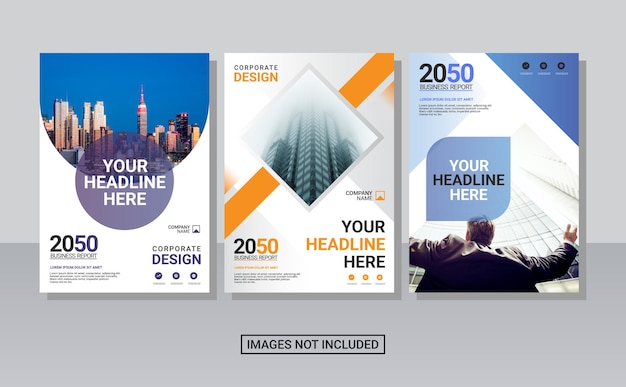 Modern business annual report collection template