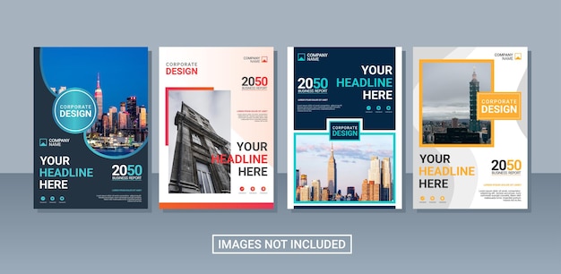 Modern business annual report collection template