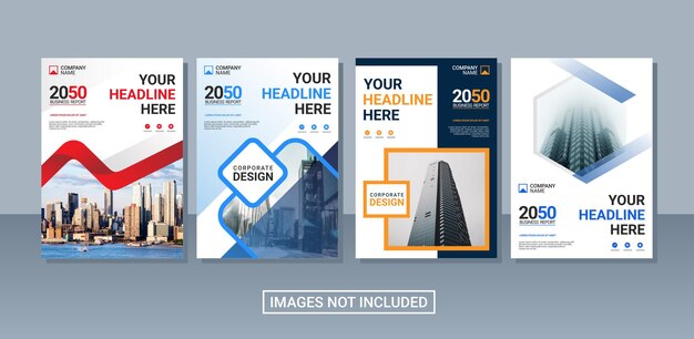 Modern business annual report collection template