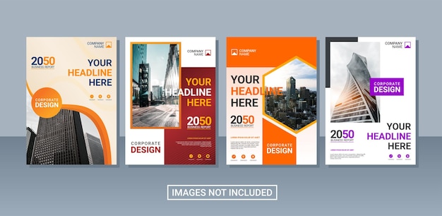 Modern business annual report collection template