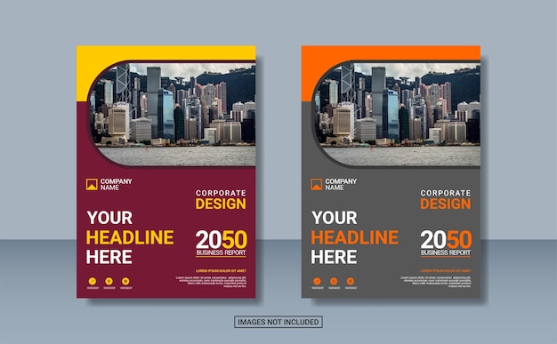 Modern business annual report template