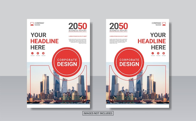 Modern business annual report template