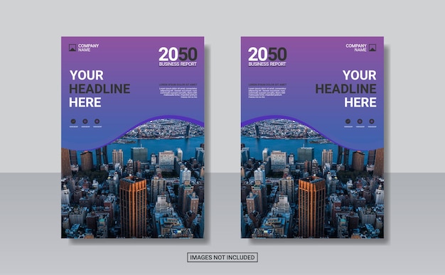 Modern business annual report template