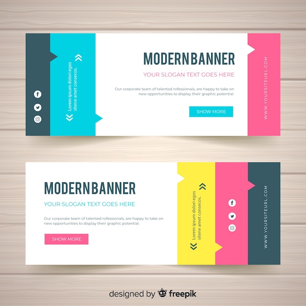 Vector modern business banners