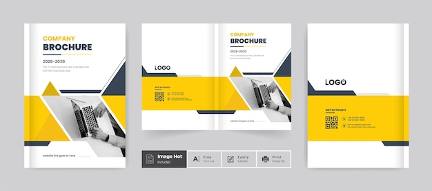 Modern business brochure design cover template company profile annual report cover colorful theme