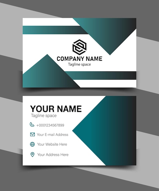 Vector modern business card creative modern business card professional and corporate modern business card