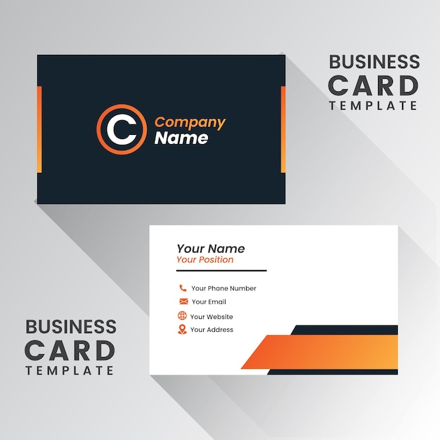 modern business card design . double sided business card design template . business card inspiration