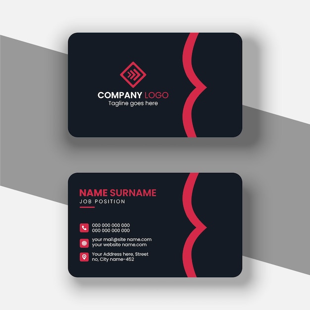 Modern business card design in professional style