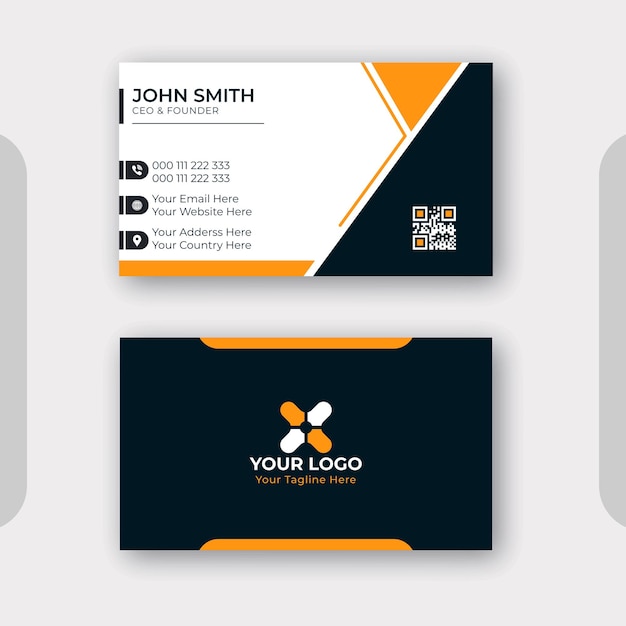 Modern business card design template Clean professional business card template premium vector