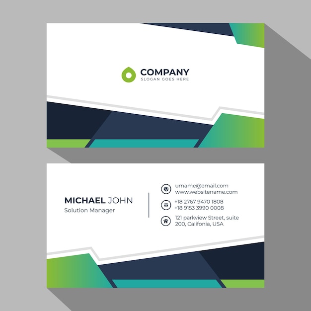 Modern business card design template