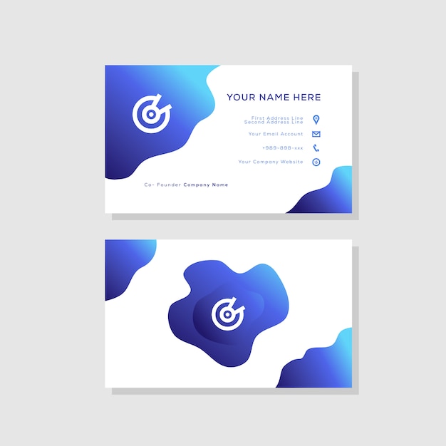 modern business card gradient color style