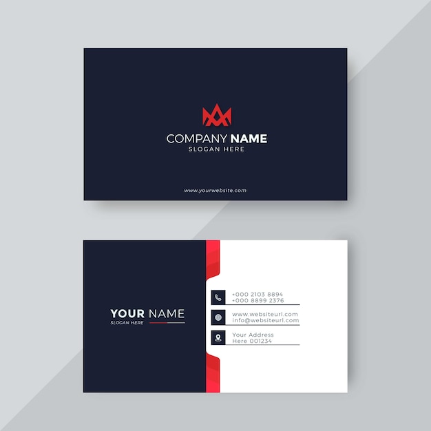 Modern Business Card Red elegant Professional