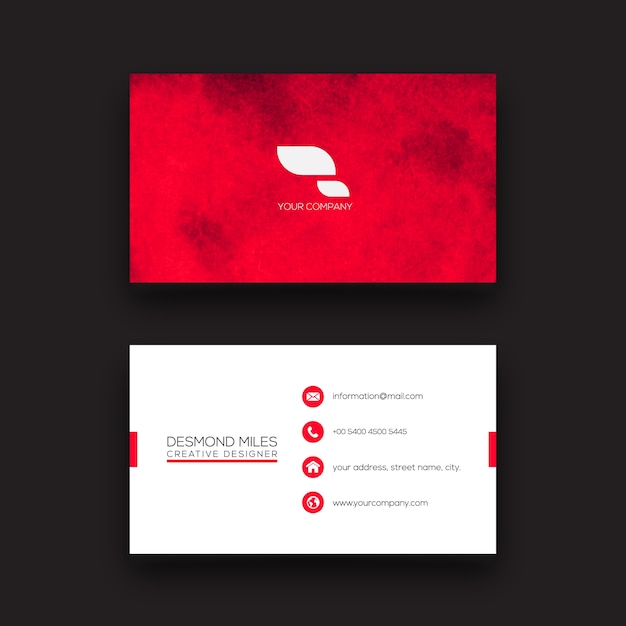 Modern business card template creative and clean