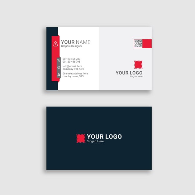 Vector modern business card template design premium vector