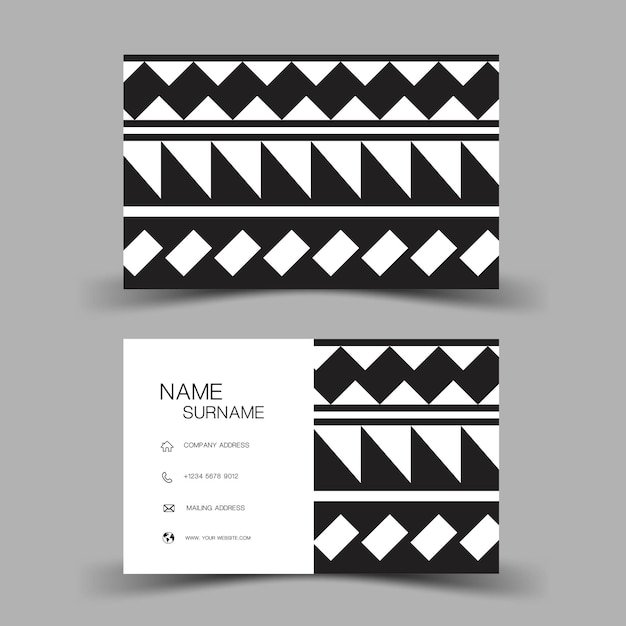 Modern business card template design With inspiration from the abstract On the gray background