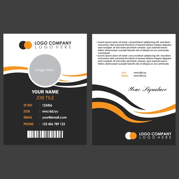 Vector modern business card template design