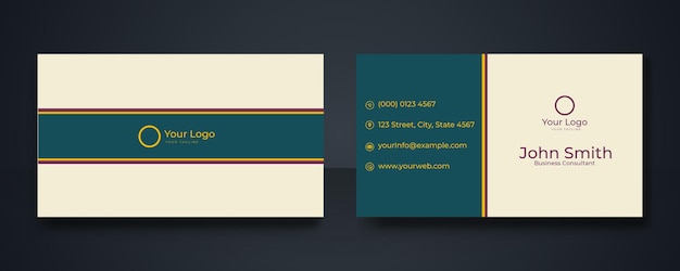 Modern business card template. Flat design vector abstract creative - Vector