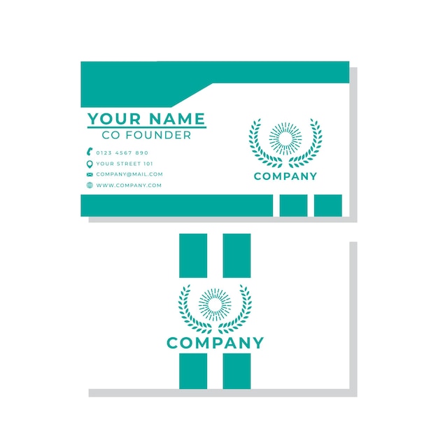 Modern business card template vector design