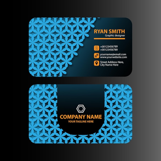 Modern business card template vector file