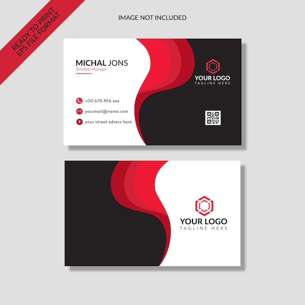 Modern business card template in Vector format