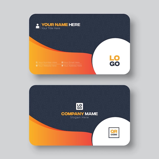 Modern business card template vector illustration