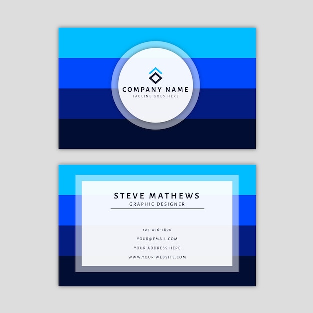 Modern Business Card Template with Abstract Design