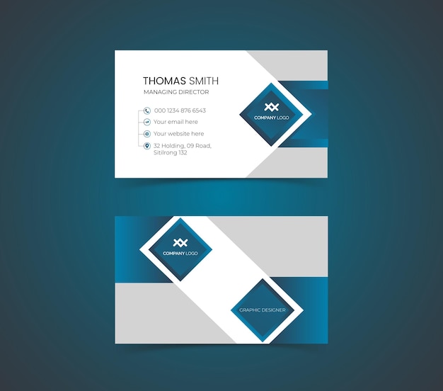 Modern business card template for your project