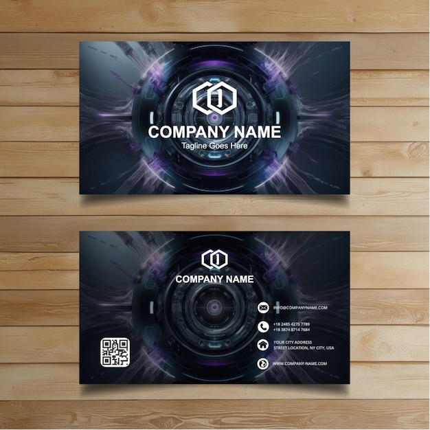 Vector modern business card template