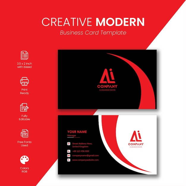 Modern business card template