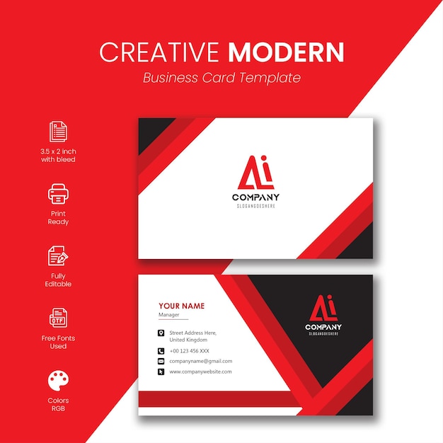 Modern business card template