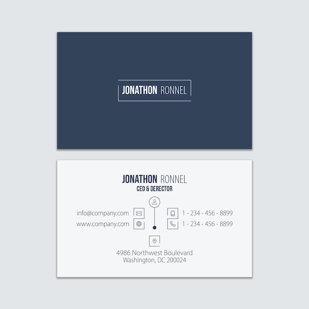 Vector modern business card template