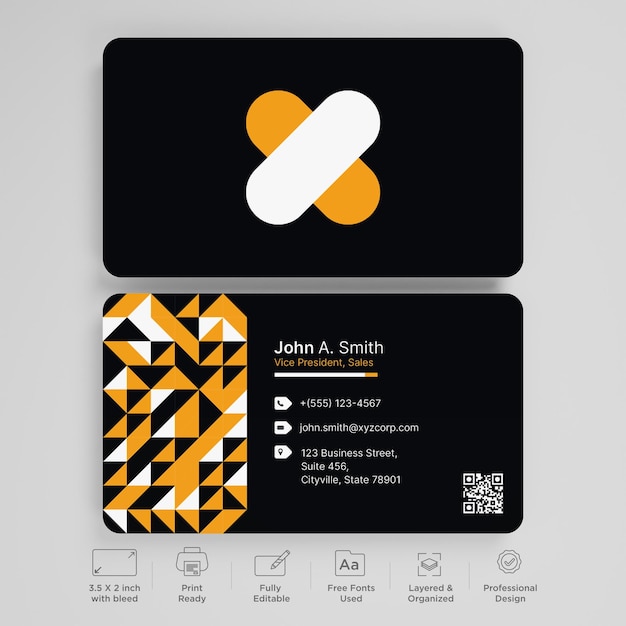 Vector modern business card vector template