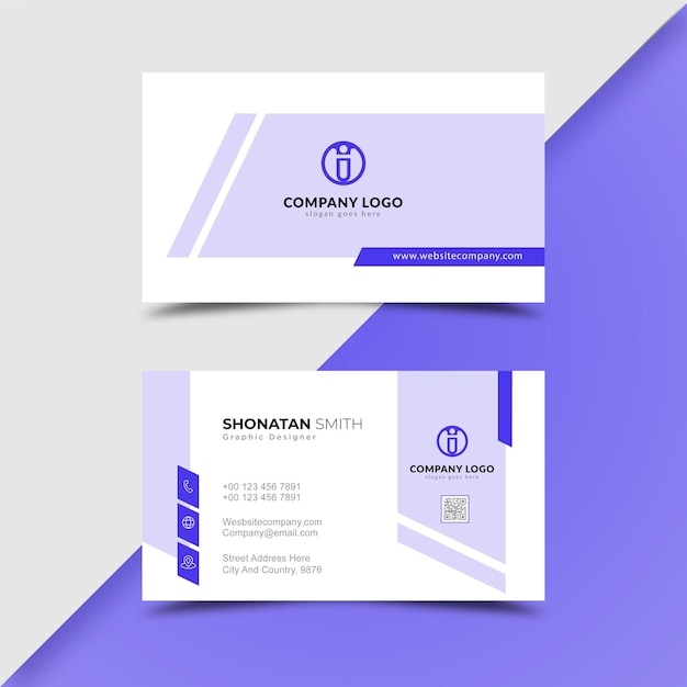 Modern business card visiting card design template Premium Vector