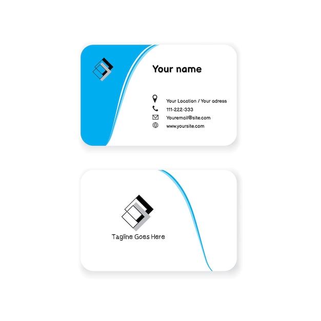 Modern business card or visiting card design template.