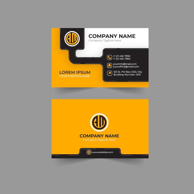 Modern Business Cards - Orange and Black