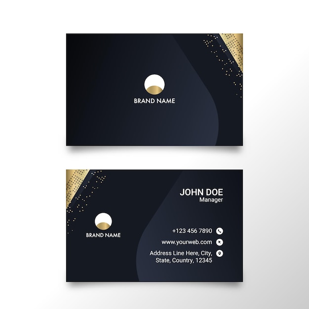 Modern Business Cards Template Layout With Double-Side.