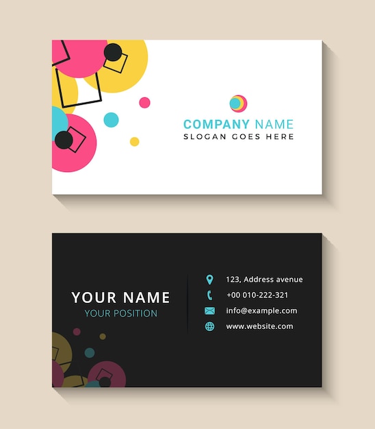 Vector modern business cards template vector illustration