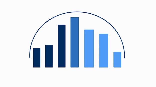 Modern Business Charts Glyph Icon in Bicolor Flat Style